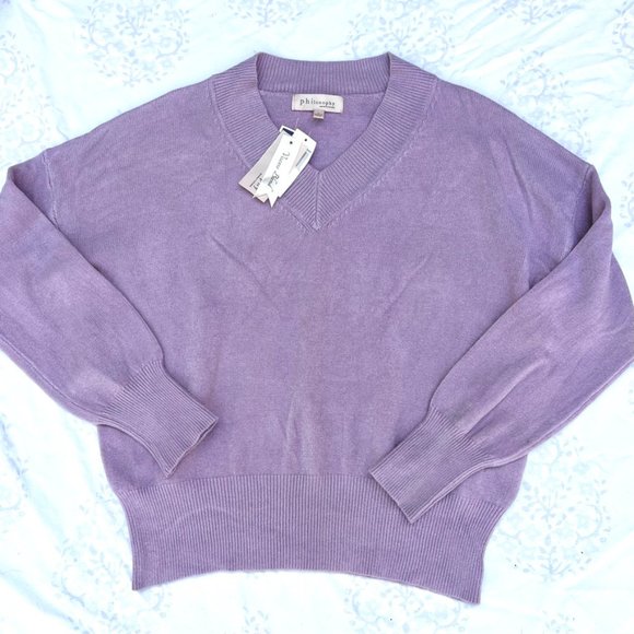 Philosophy Sweaters - NWT Philosophy Lavender V Neck Sweater
